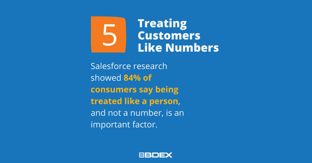 Top 5 Reasons Consumer Brand Perception Becomes Negative for Businesses #5 Treating Customers Like Numbers