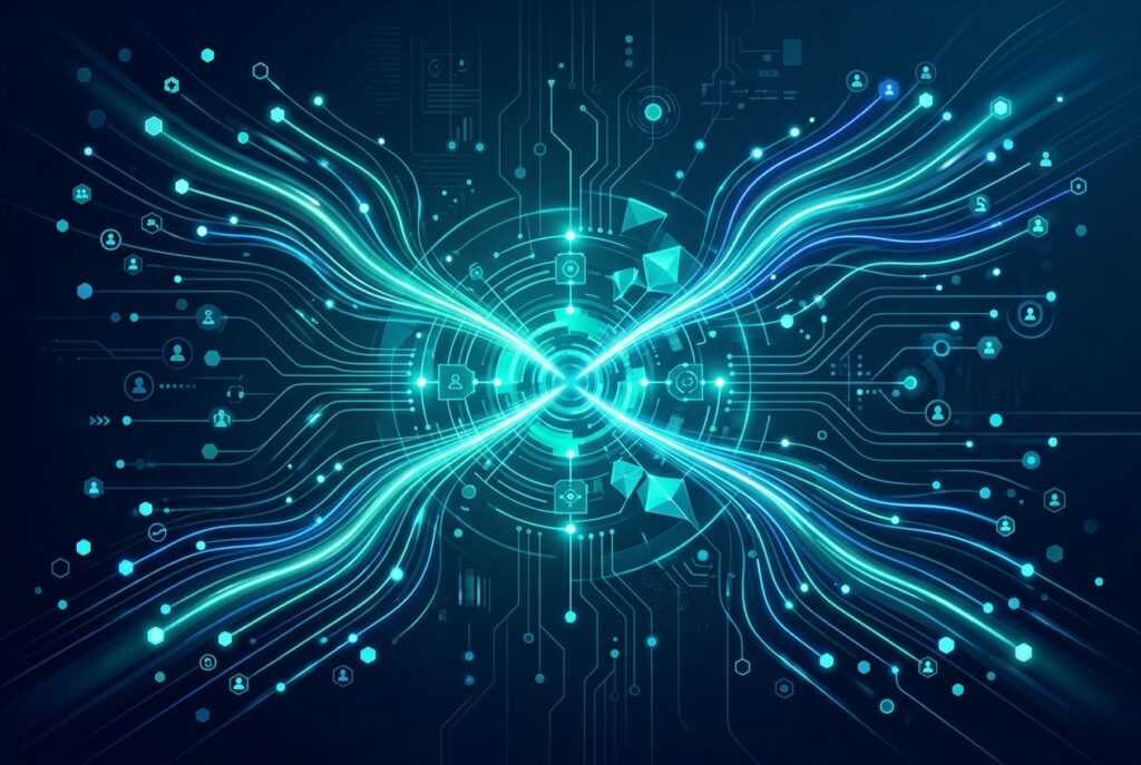 Abstract data streams representing first-party data powering media buying